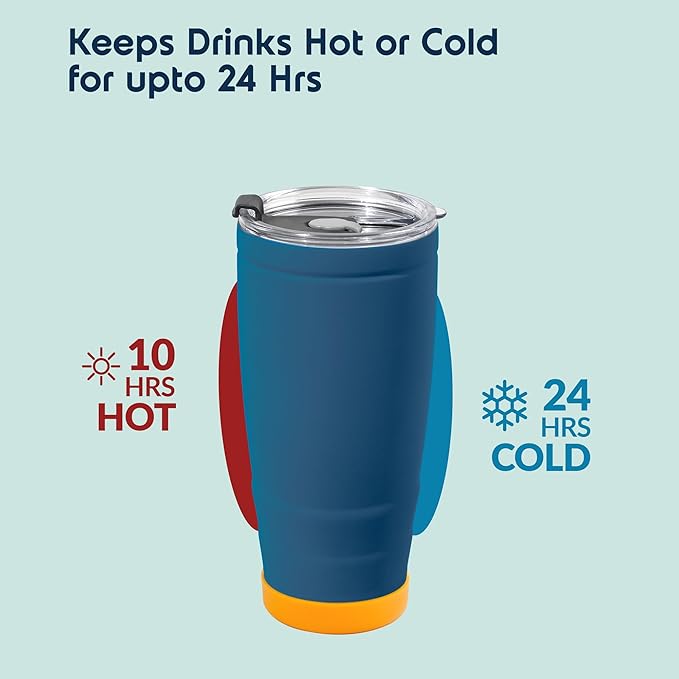 Wizardmink REO 500ml Vacuum Insulated Stainless Steel Tumbler with Straw – Leak-Proof Travel Mug